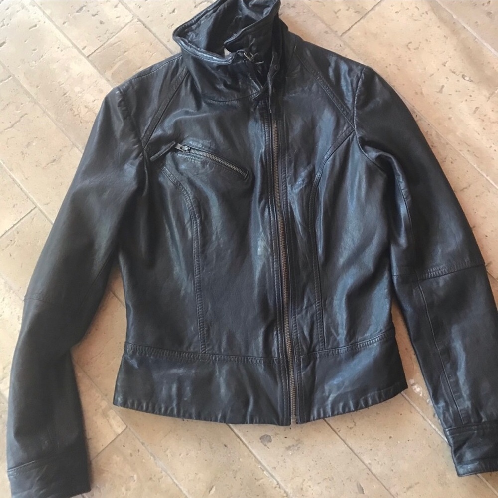 All saints Belvedere spitalfields leather jacket